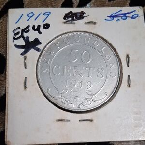 1919 Newfoundland  50 Cents Piece